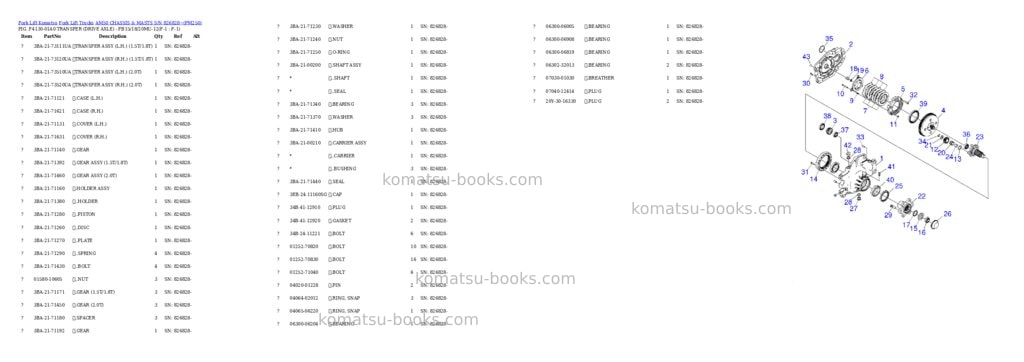 Komatsu am50 chassis & masts s/n 826828~ Parts catalog cover Komatsu am50 chassis & masts s/n 826828~ Parts catalog cover