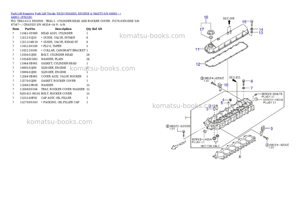 Komatsu dx20 chassis, engine & masts s/n 46001~ / 44801~ Parts catalog cover Page 5 Komatsu dx20 chassis, engine & masts s/n 46001~ / 44801~ Parts catalog cover Page 5