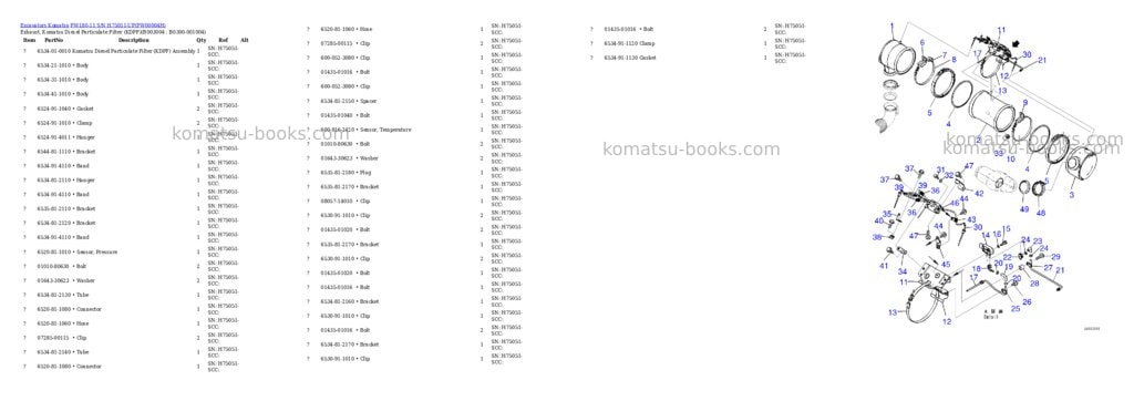 Komatsu pw180-11 s/n h75051-up Parts catalog cover Page 8