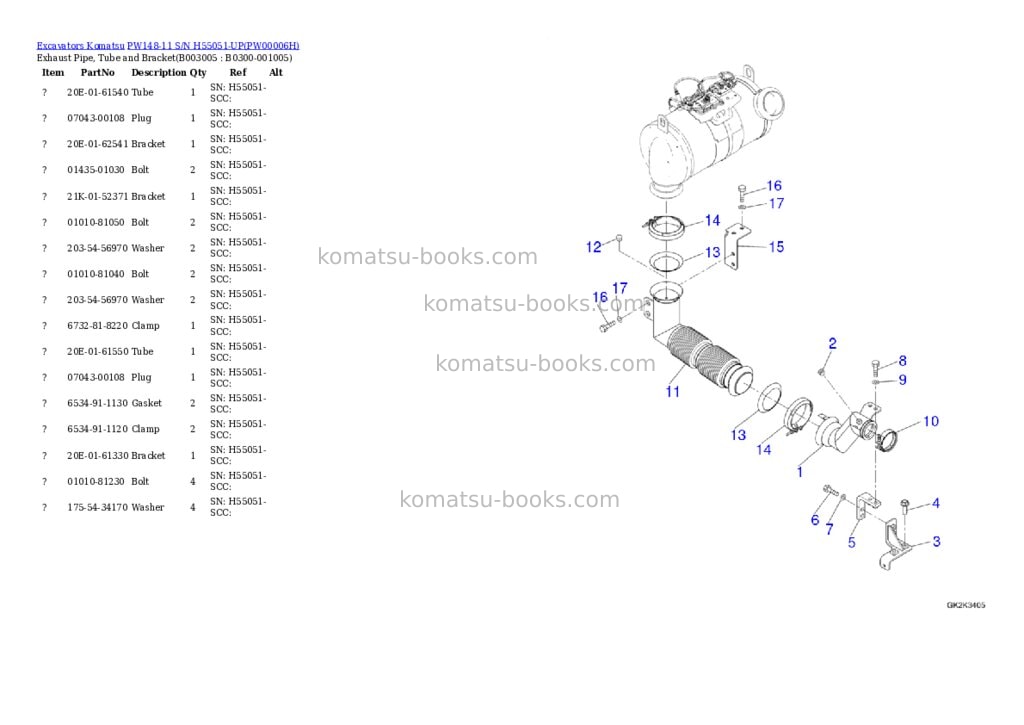 Komatsu pw148-11 s/n h55051-up Parts catalog cover Page 10