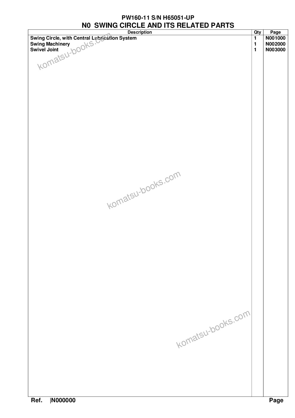 Komatsu pw160-11 s/n h65051-up Parts catalog cover Page 10 Komatsu pw160-11 s/n h65051-up Parts catalog cover Page 10