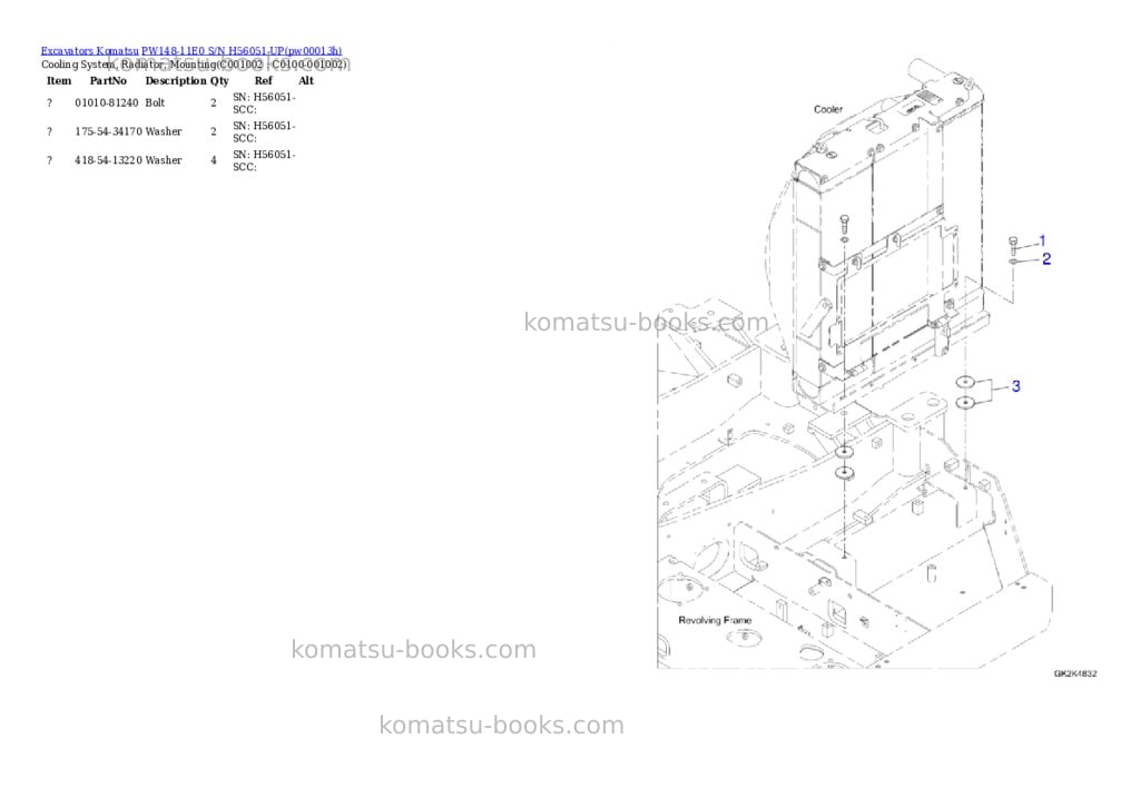 Komatsu PW148-11E0 S/N H56051-UP Parts catalog cover Page 10 Komatsu PW148-11E0 S/N H56051-UP Parts catalog cover Page 10