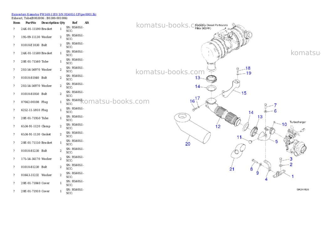 Komatsu PW148-11E0 S/N H56051-UP Parts catalog cover Page 7 Komatsu PW148-11E0 S/N H56051-UP Parts catalog cover Page 7