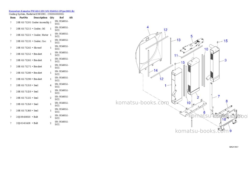 Komatsu PW148-11E0 S/N H56051-UP Parts catalog cover Page 9 Komatsu PW148-11E0 S/N H56051-UP Parts catalog cover Page 9