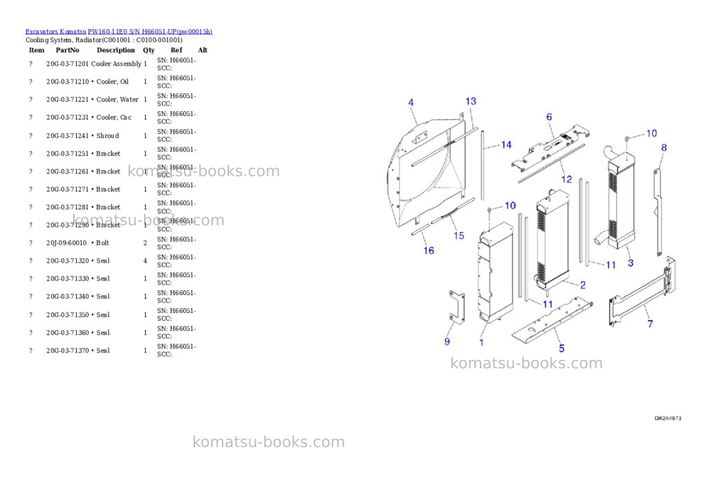 Komatsu PW160-11E0 S/N H66051-UP Parts catalog cover Page 9 Komatsu PW160-11E0 S/N H66051-UP Parts catalog cover Page 9