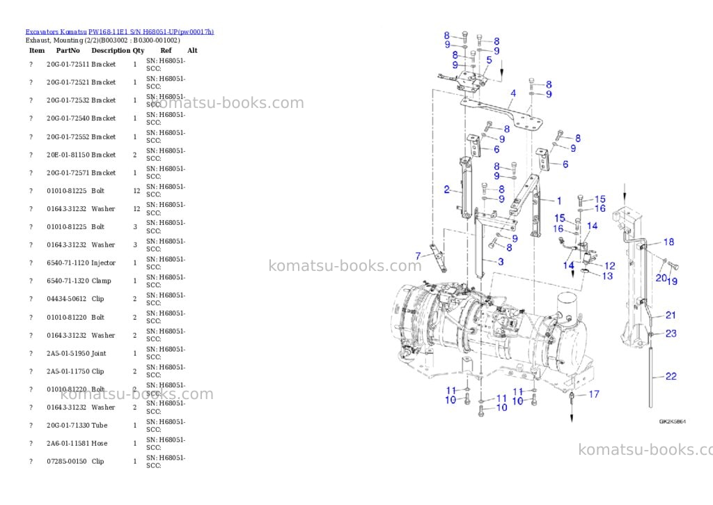 Komatsu PW168-11E1 S/N H68051-UP Parts catalog cover Page 4 Komatsu PW168-11E1 S/N H68051-UP Parts catalog cover Page 4