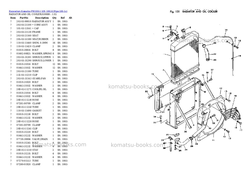 Komatsu pw100-1 s/n 1003-up Parts catalog cover Page 7 Komatsu pw100-1 s/n 1003-up Parts catalog cover Page 7