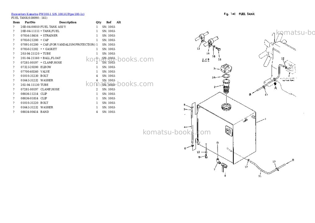 Komatsu pw100-1 s/n 1003-up Parts catalog cover Page 8 Komatsu pw100-1 s/n 1003-up Parts catalog cover Page 8