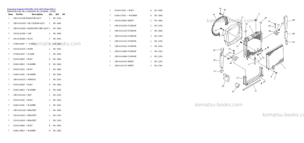 Komatsu pw100n-3 s/n 1601-up Parts catalog cover Page 7 Komatsu pw100n-3 s/n 1601-up Parts catalog cover Page 7