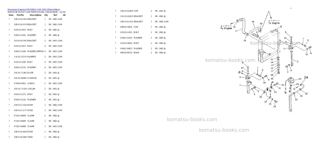 Komatsu pw100ns-3 s/n 1601-up Parts catalog cover Page 7 Komatsu pw100ns-3 s/n 1601-up Parts catalog cover Page 7