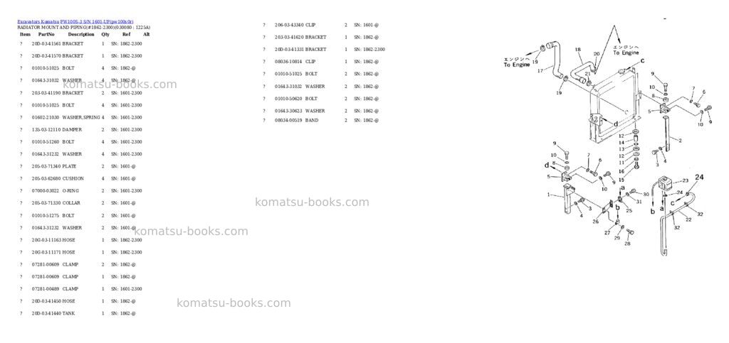 Komatsu pw100s-3 s/n 1601-up Parts catalog cover Page 7 Komatsu pw100s-3 s/n 1601-up Parts catalog cover Page 7