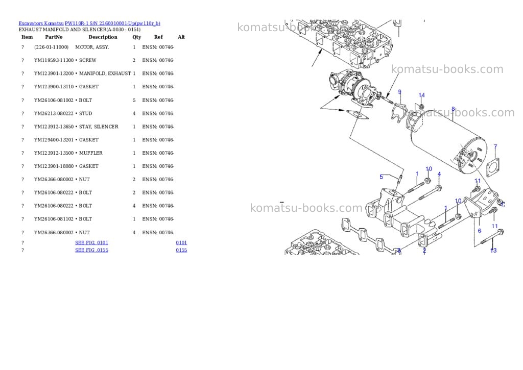 Komatsu pw110r-1 s/n 2260010001-up Parts catalog cover Page 2
