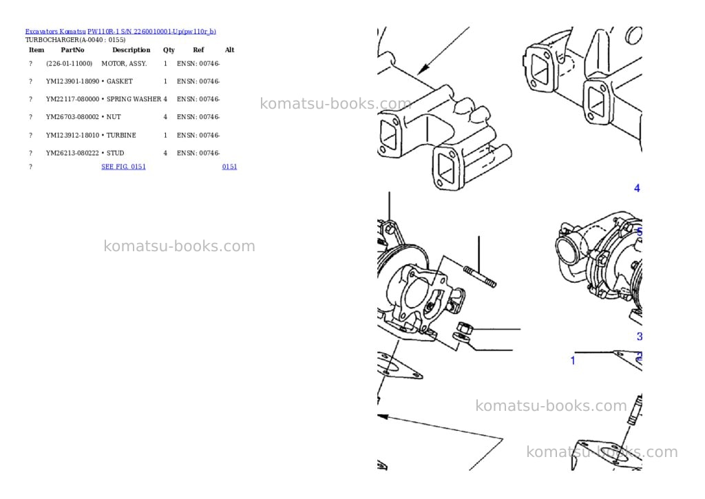 Komatsu pw110r-1 s/n 2260010001-up Parts catalog cover Page 3