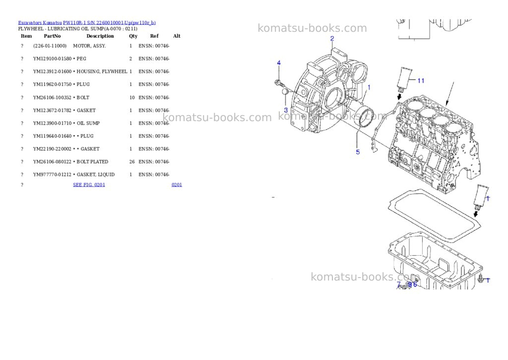 Komatsu pw110r-1 s/n 2260010001-up Parts catalog cover Page 6