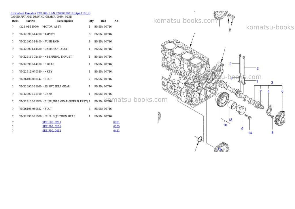 Komatsu pw110r-1 s/n 2260010001-up Parts catalog cover Page 7