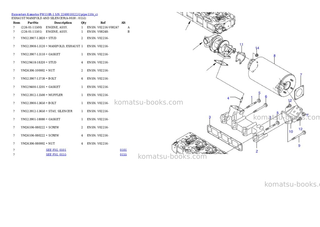 Komatsu pw110r-1 s/n 2260010122-up Parts catalog cover Page 2