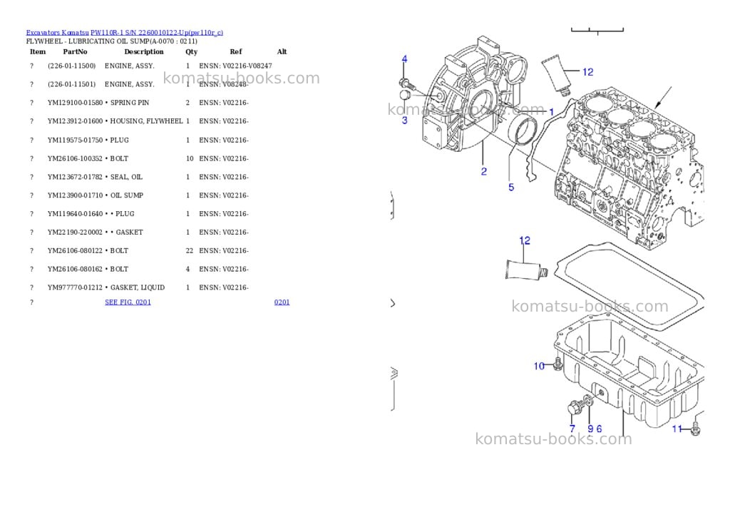 Komatsu pw110r-1 s/n 2260010122-up Parts catalog cover Page 6