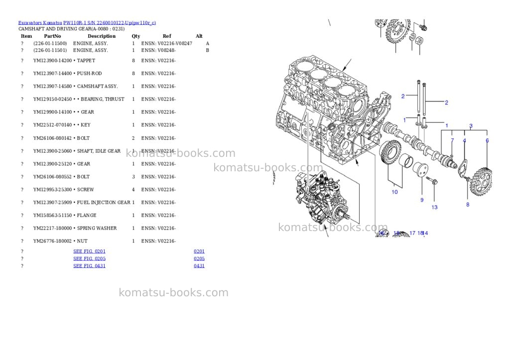 Komatsu pw110r-1 s/n 2260010122-up Parts catalog cover Page 7