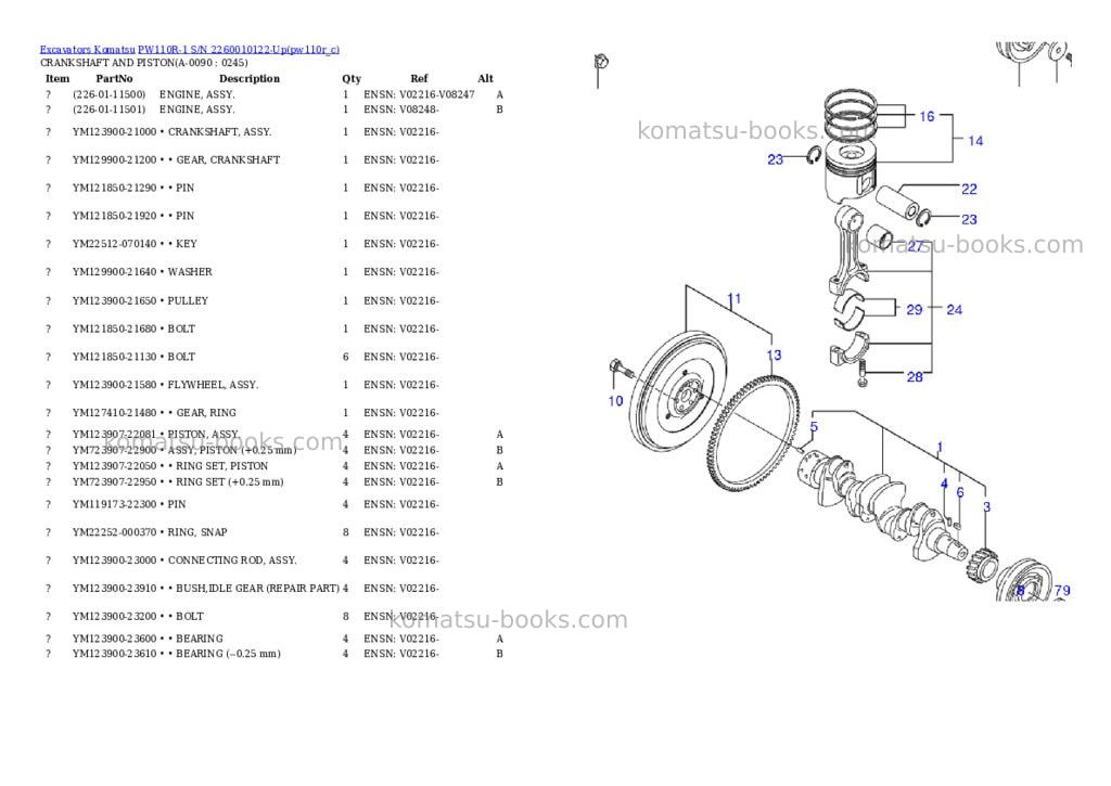 Komatsu pw110r-1 s/n 2260010122-up Parts catalog cover Page 8