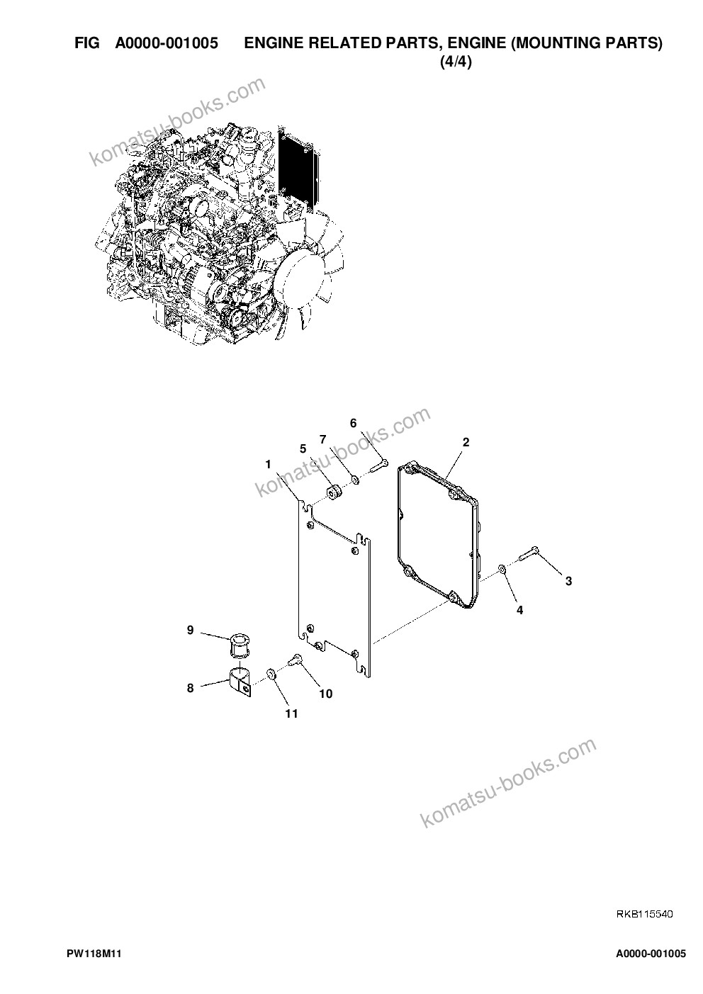 Komatsu pw118mr-11 s/n f30003 and up Catalogue de pièces couverture Page 10