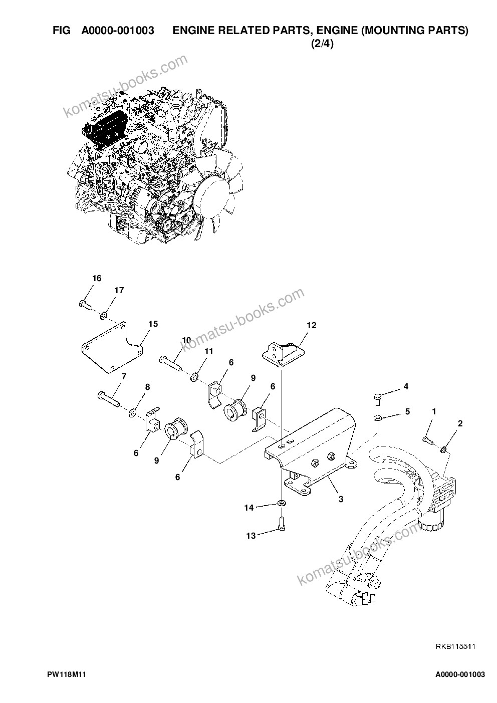 Komatsu pw118mr-11 s/n f30003 and up Catalogue de pièces couverture Page 6
