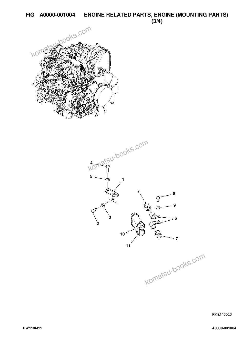 Komatsu pw118mr-11 s/n f30003 and up Catalogue de pièces couverture Page 8