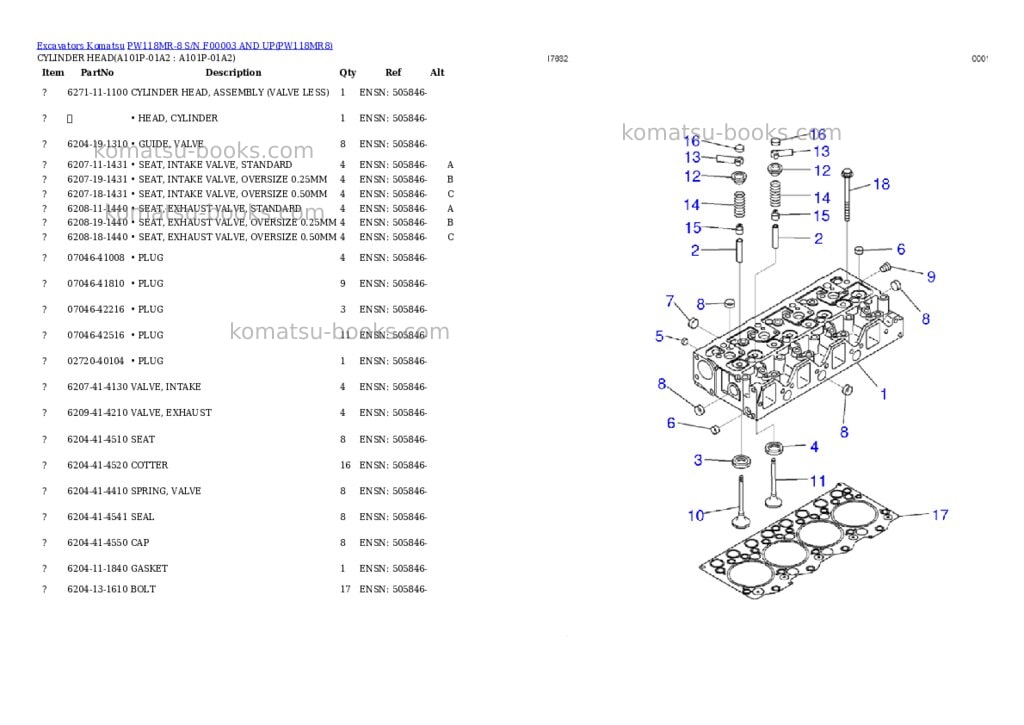 Komatsu pw118mr-8 s/n f00003 and up Parts catalog cover Komatsu pw118mr-8 s/n f00003 and up Parts catalog cover