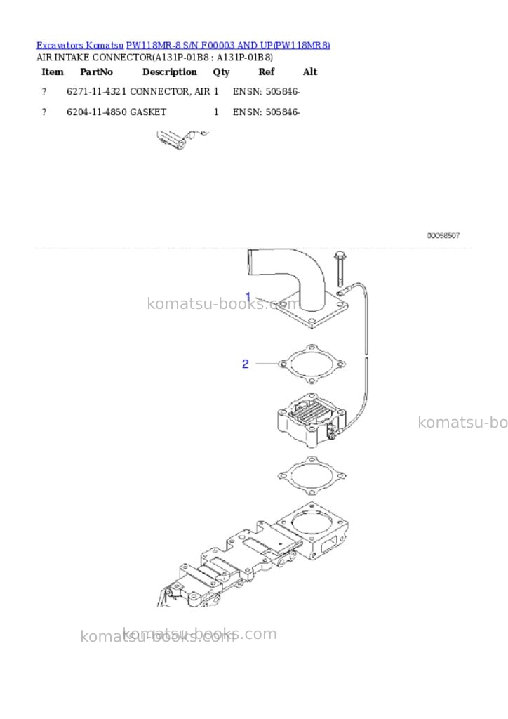 Komatsu pw118mr-8 s/n f00003 and up Parts catalog cover Page 5 Komatsu pw118mr-8 s/n f00003 and up Parts catalog cover Page 5