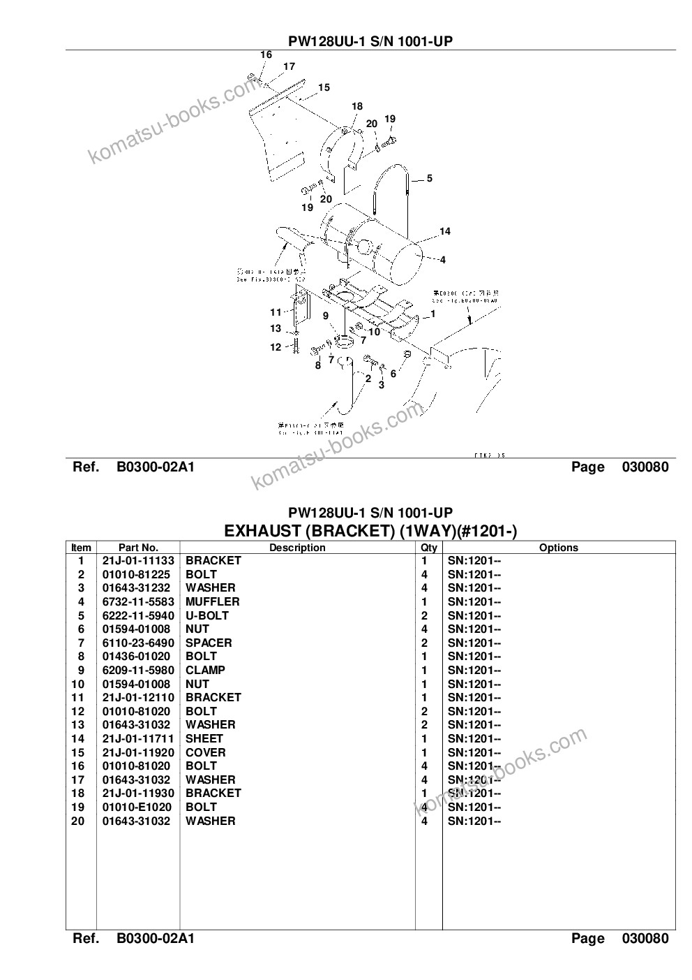 Komatsu pw128uu-1 s/n 1001-up Catálogo de piezas cover Page 10