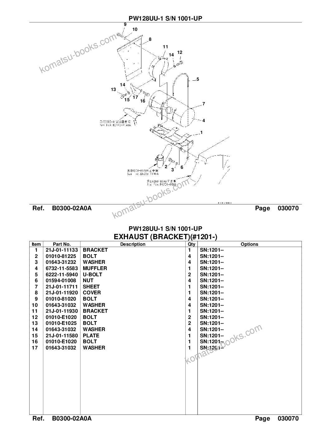 Komatsu pw128uu-1 s/n 1001-up Catálogo de piezas cover Page 9