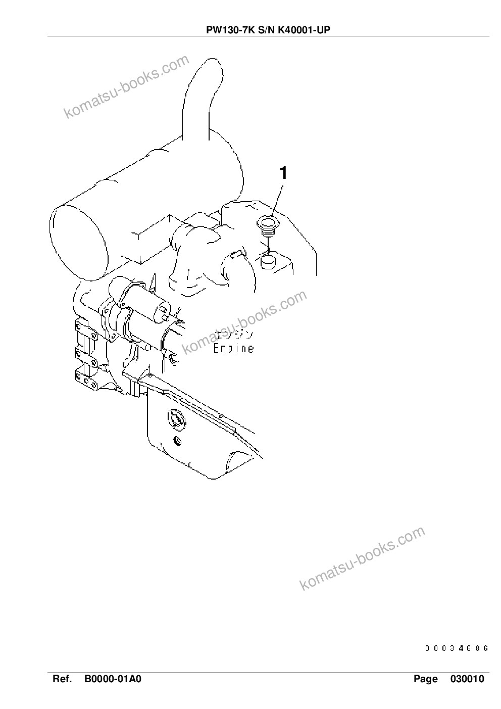 Komatsu pw130-7k s/n k40001-up Ersatzteilkatalog Titelseite Seite 3