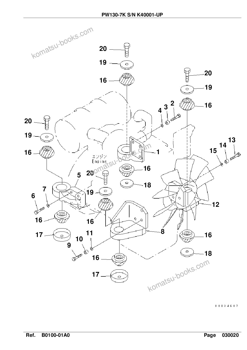 Komatsu pw130-7k s/n k40001-up Ersatzteilkatalog Titelseite Seite 5