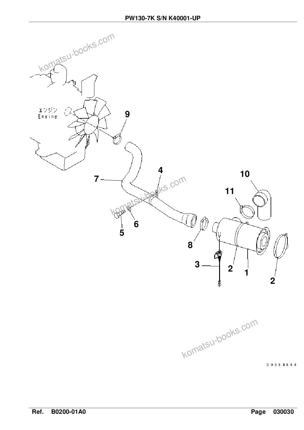 Komatsu pw130-7k s/n k40001-up Ersatzteilkatalog Titelseite Seite 7
