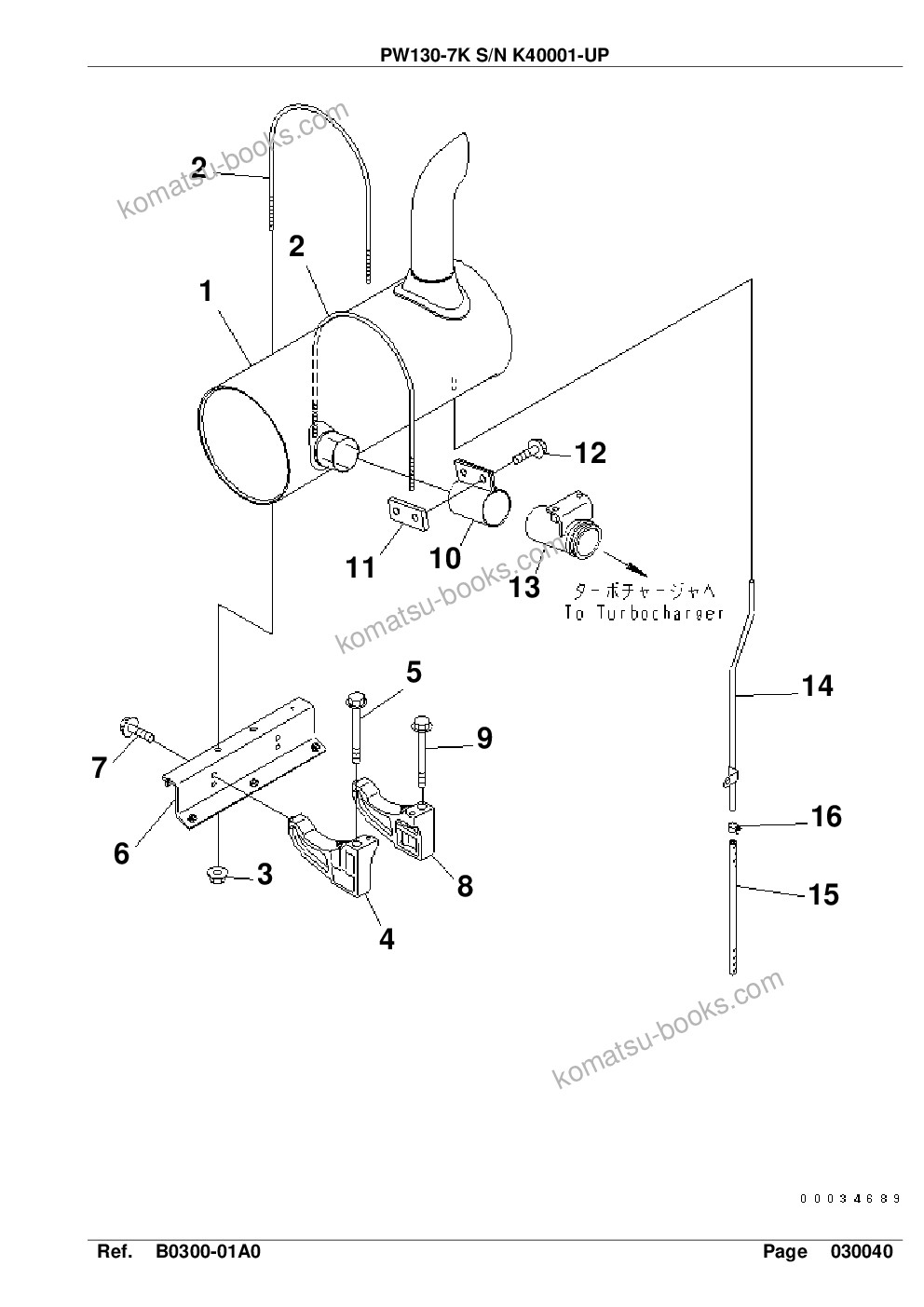 Komatsu pw130-7k s/n k40001-up Ersatzteilkatalog Titelseite Seite 9