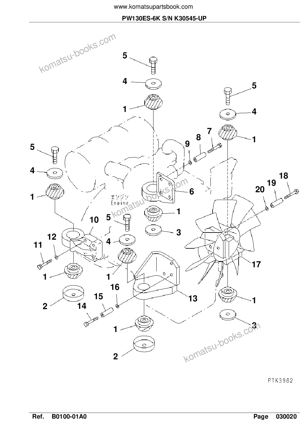 Komatsu pw130es-6k s/n k30545-up Parts catalog cover Page 5 Komatsu pw130es-6k s/n k30545-up Parts catalog cover Page 5