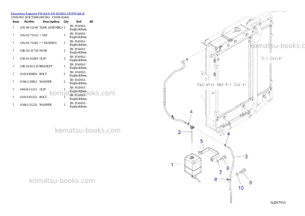 Komatsu PW148-8 S/N H50051-UP Parts catalog cover Page 10 Komatsu PW148-8 S/N H50051-UP Parts catalog cover Page 10