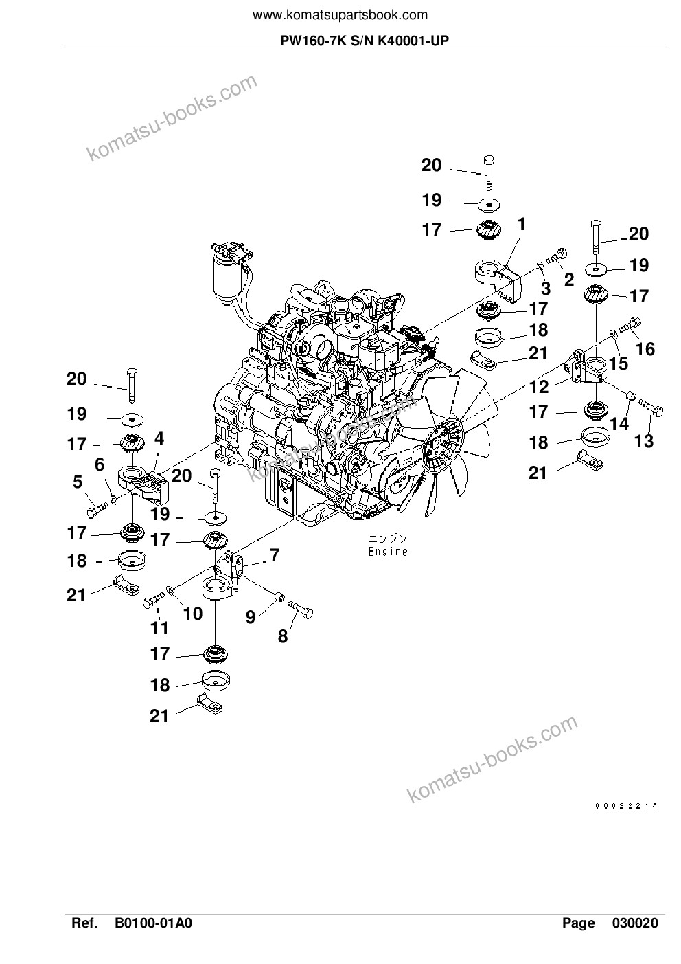 Komatsu PW160-7K S/N K40001-UP Parts catalog cover Page 5 Komatsu PW160-7K S/N K40001-UP Parts catalog cover Page 5
