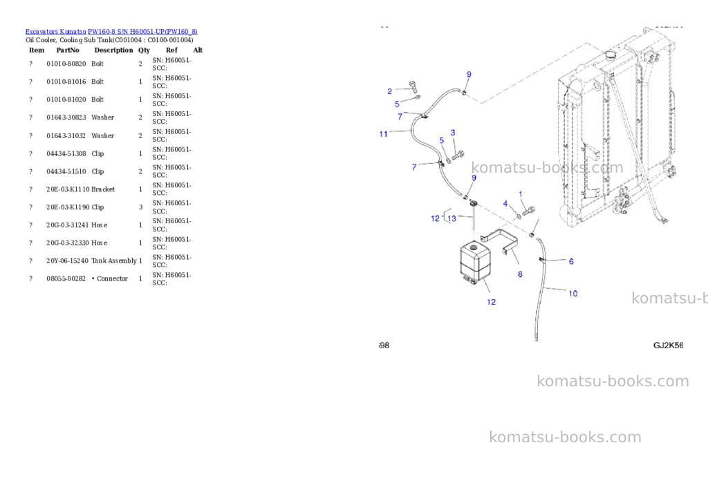 Komatsu pw160-8 s/n h60051-up Parts catalog cover Page 9 Komatsu pw160-8 s/n h60051-up Parts catalog cover Page 9