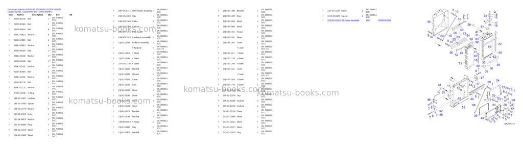 Komatsu pw180-10 s/n h60051-up Parts catalog cover Page 8