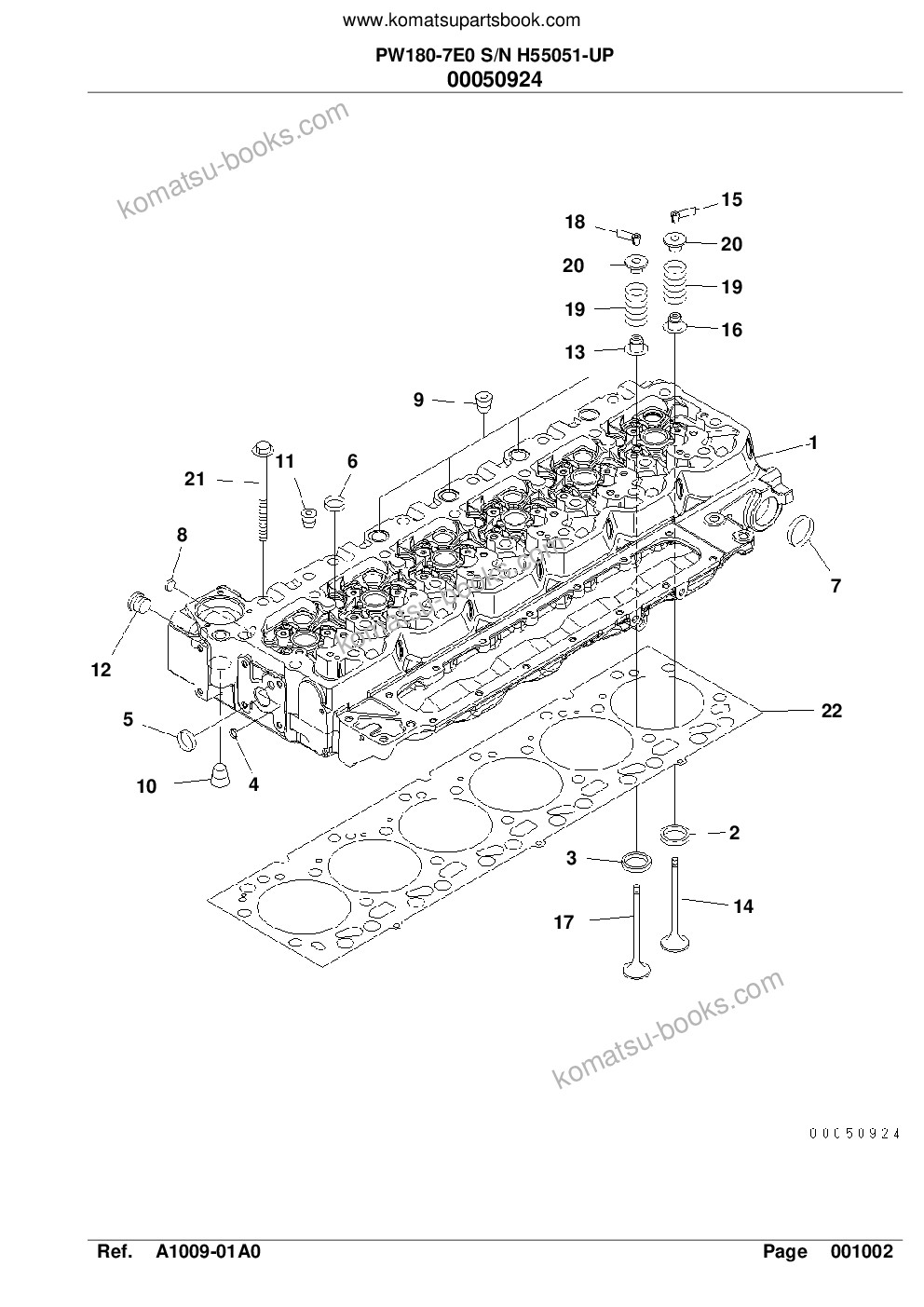 Komatsu pw180-7e0 s/n h55051-up Parts catalog cover Page 7