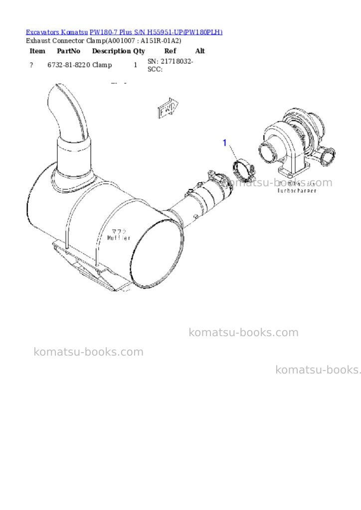 Komatsu pw180-7 plus s/n h55951-up Parts catalog cover Page 6 Komatsu pw180-7 plus s/n h55951-up Parts catalog cover Page 6