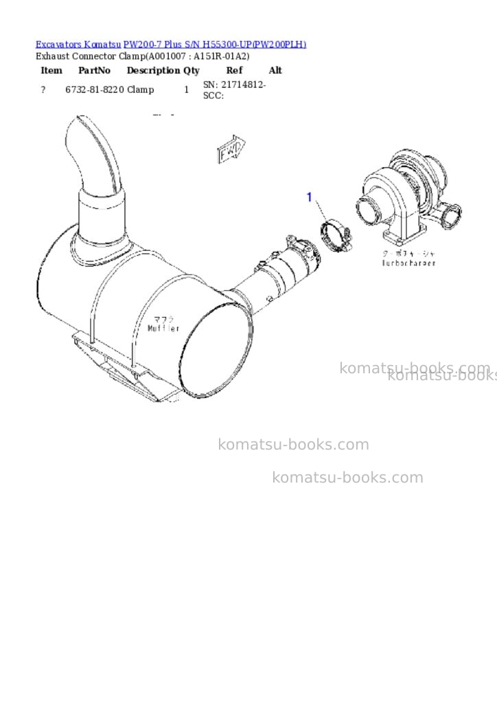 Komatsu pw200-7 plus s/n h55300-up Parts catalog cover Page 6 Komatsu pw200-7 plus s/n h55300-up Parts catalog cover Page 6