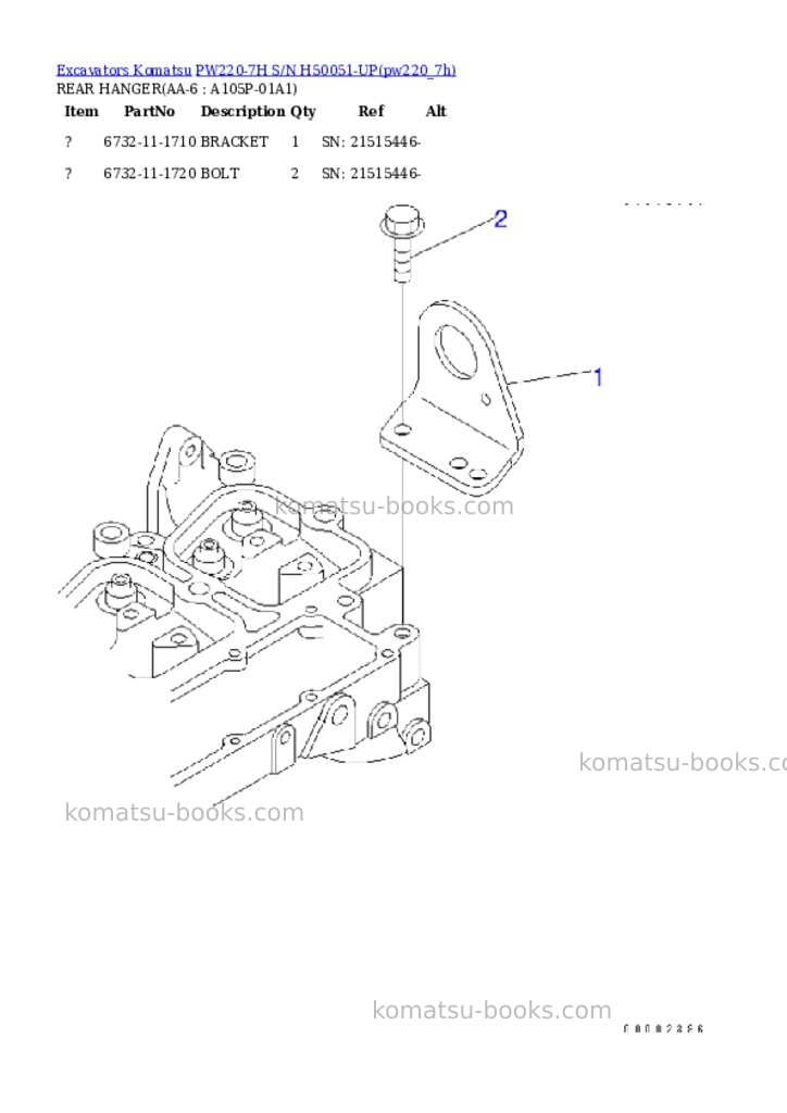 Komatsu pw220-7h s/n h50051-up Parts catalog cover Page 5 Komatsu pw220-7h s/n h50051-up Parts catalog cover Page 5