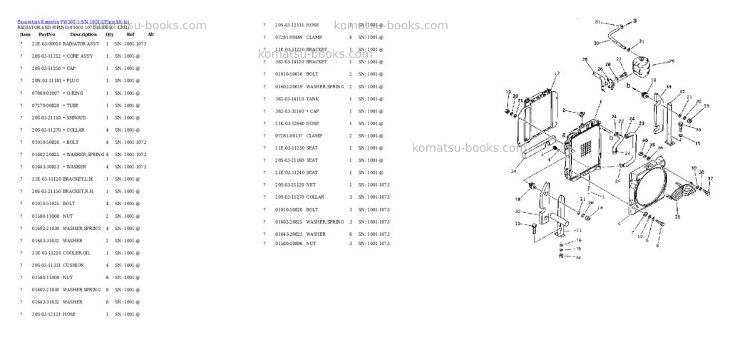 Komatsu pw30t-1 s/n 1001-up Parts catalog cover Page 4