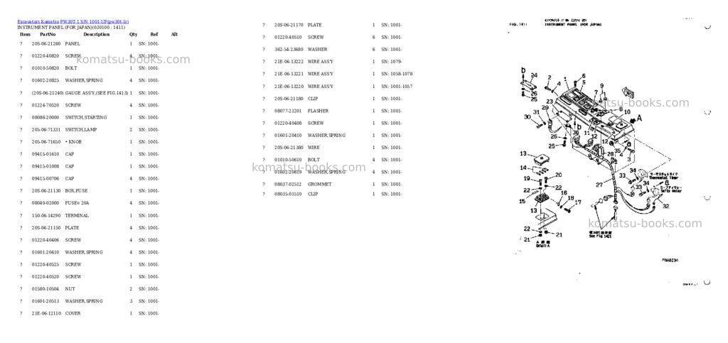 Komatsu pw30t-1 s/n 1001-up Parts catalog cover Page 9