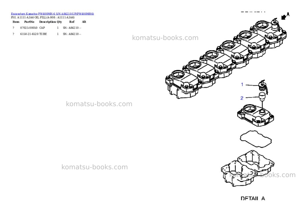 Komatsu pw400mh-6 s/n a84210-up Parts catalog cover Page 4 Komatsu pw400mh-6 s/n a84210-up Parts catalog cover Page 4