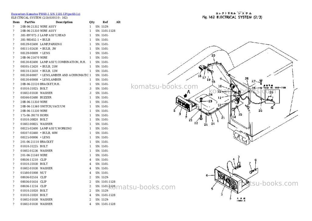 Komatsu pw60-1 s/n 1501-up Parts catalog cover Page 10