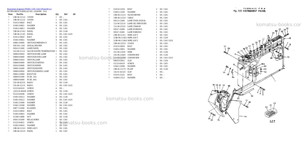 Komatsu pw60-1 s/n 1501-up Parts catalog cover Page 8
