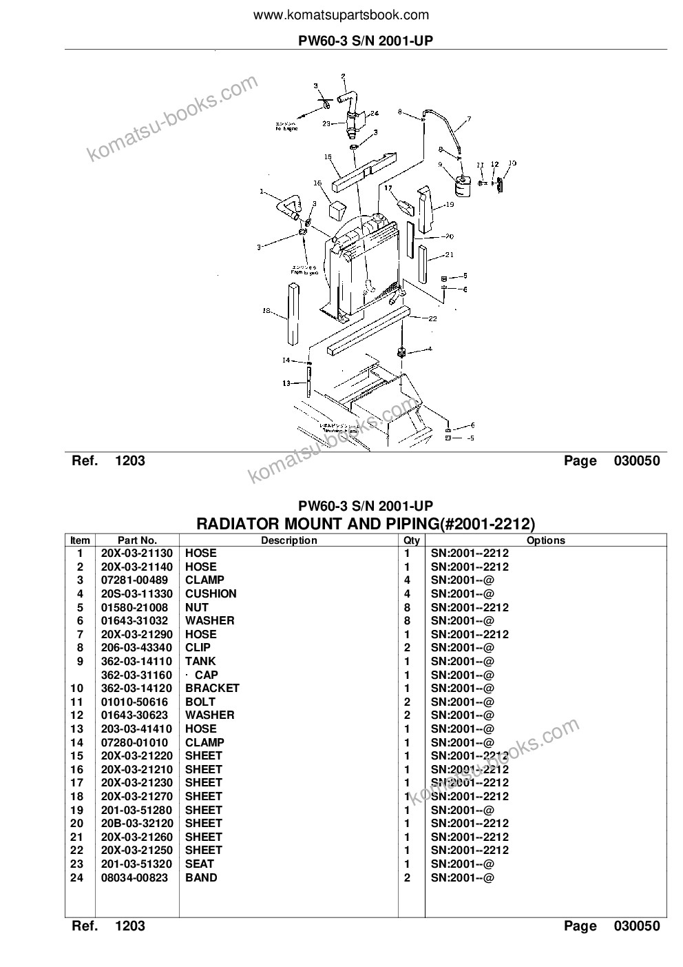 Komatsu PW60-3 S/N 2001-UP Parts catalog cover Page 7 Komatsu PW60-3 S/N 2001-UP Parts catalog cover Page 7