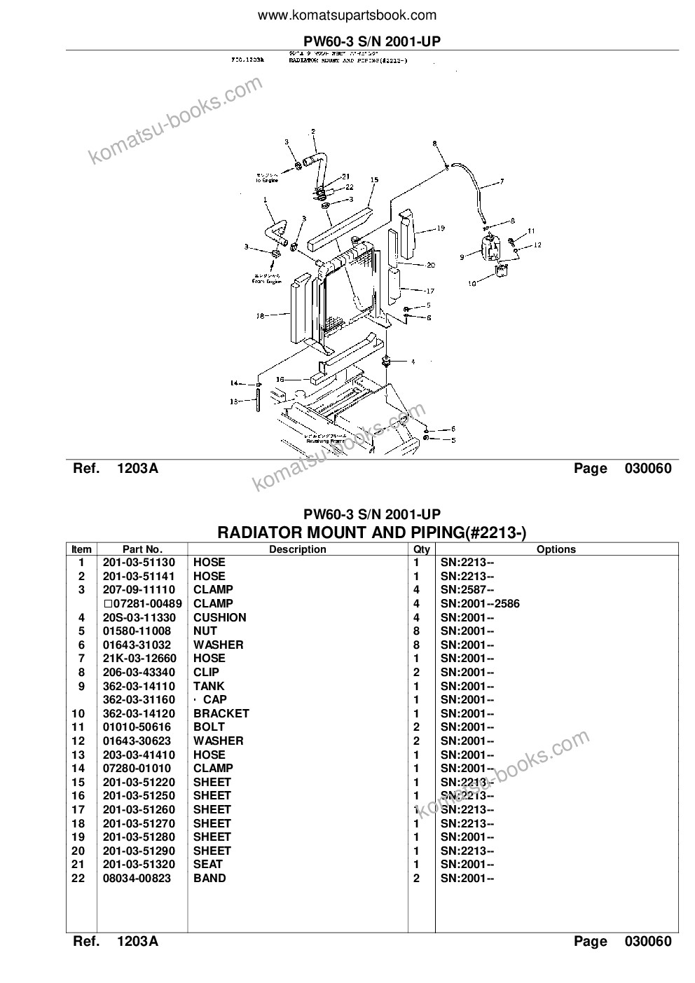 Komatsu PW60-3 S/N 2001-UP Parts catalog cover Page 8 Komatsu PW60-3 S/N 2001-UP Parts catalog cover Page 8